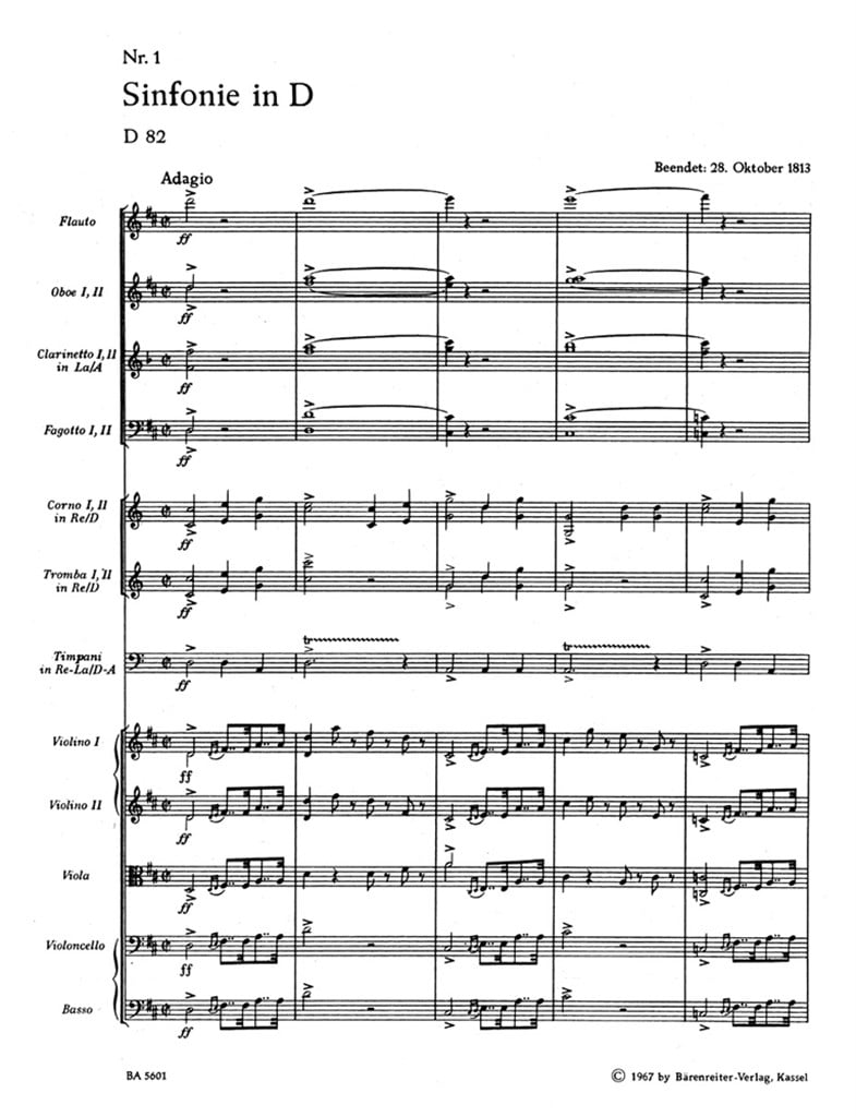 Symphony in D major No. 1